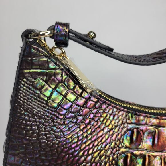 BRAHMIN Esme Black Pearl Ombre Melbourne Shoulder Bag Purse Hologram NWT - Picture 6 of 13